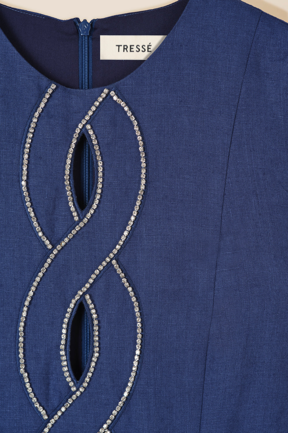 Short blue braided dress