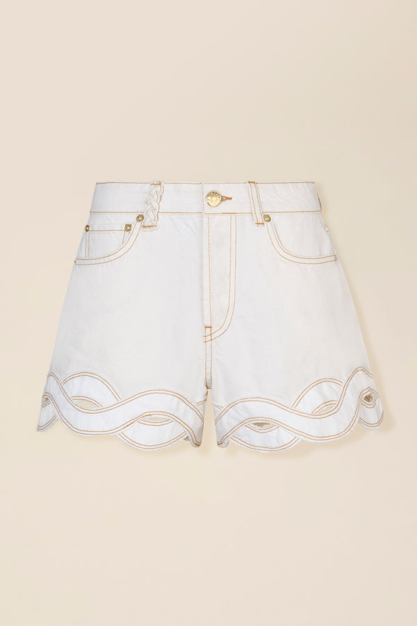 Short à ouverture tresses écru