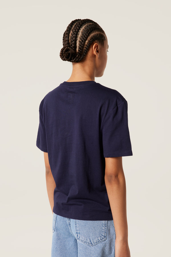 T-shirt à empiècement serpent