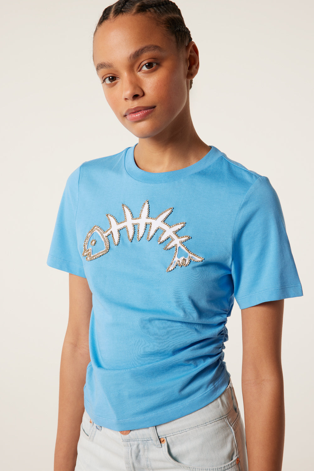 Rhinestone fish t-shirt