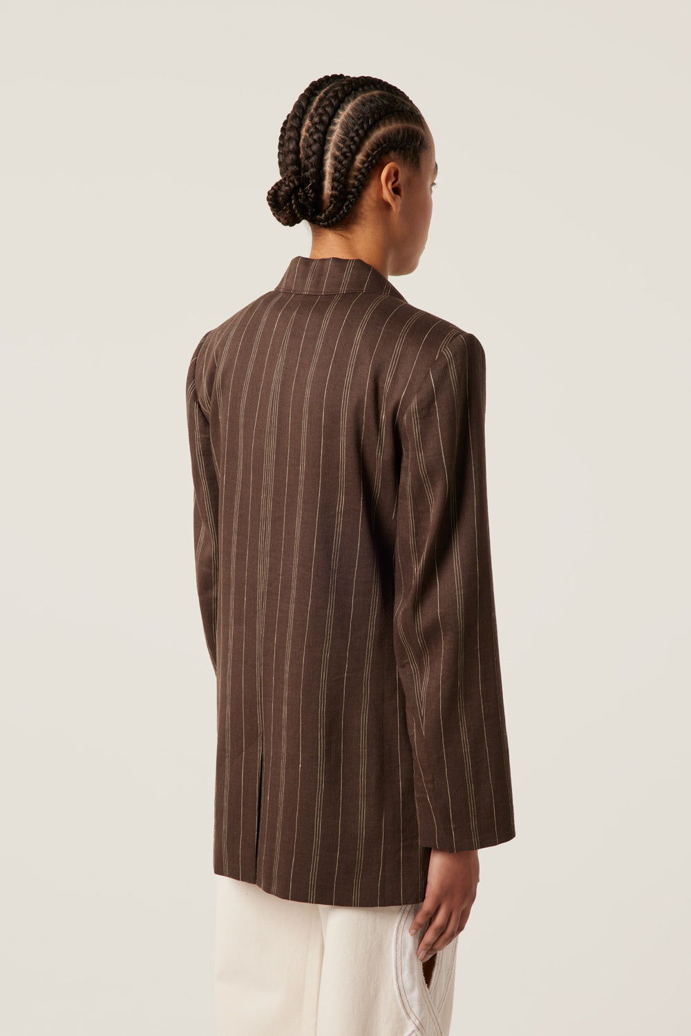 Striped suit jacket