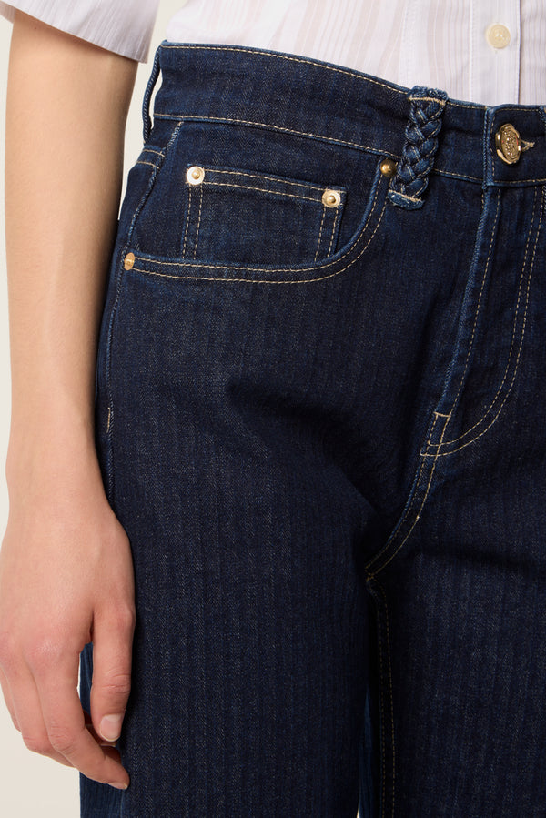 Denim en toile rayée