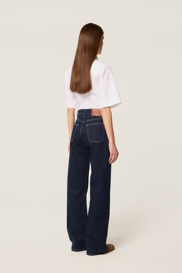 Denim en toile rayée