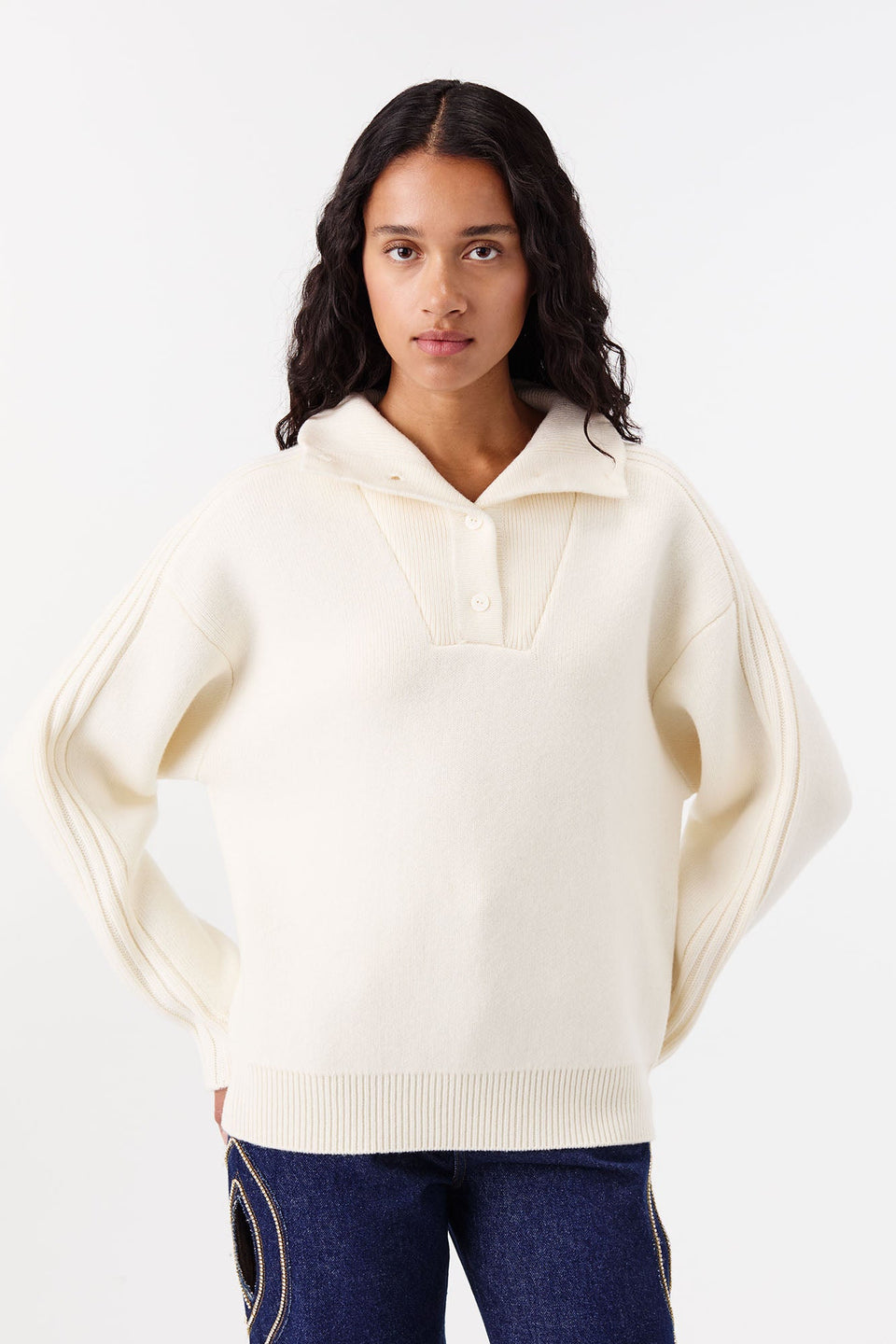 Chunky funnel-neck sweater