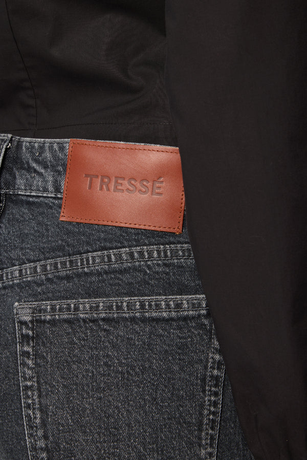 Denim tresse à strass