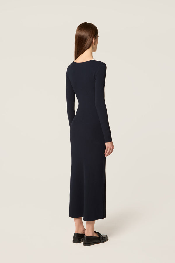 Robe en maille effet superposition