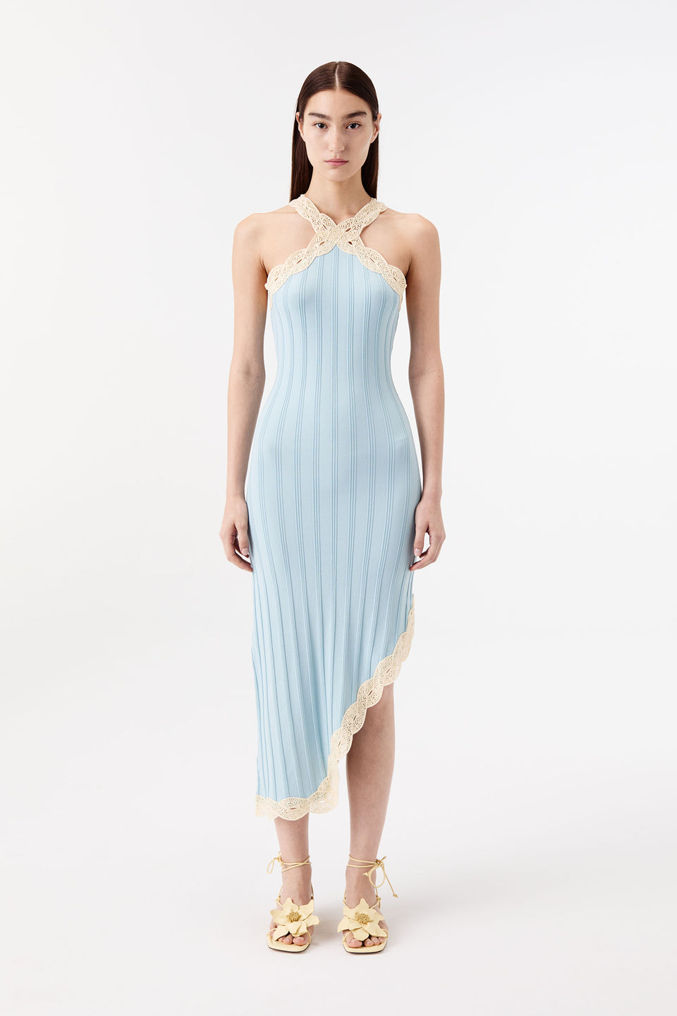 Robe en maille asymétrique