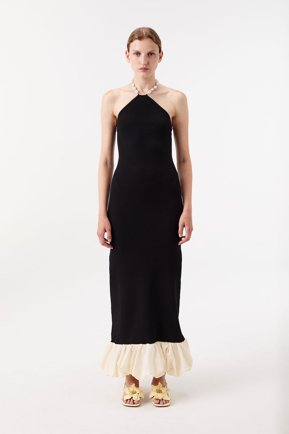 Robe longue bi-matière