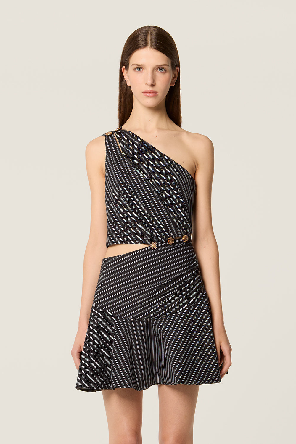 Robe asymétrique en popeline