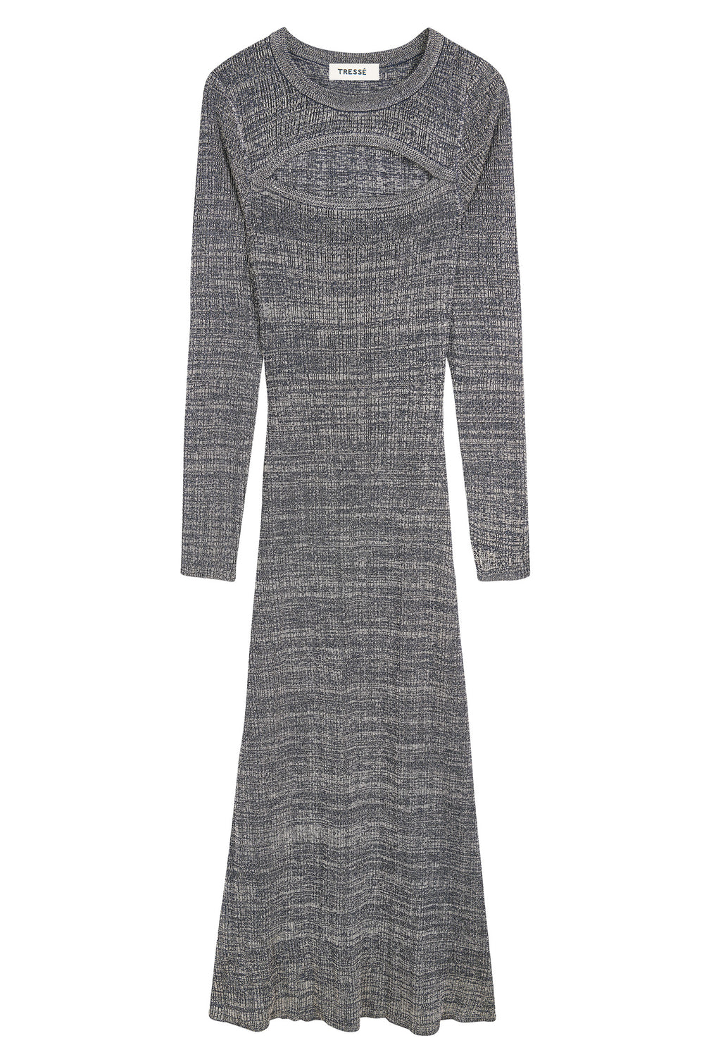 Long metallic knit dress