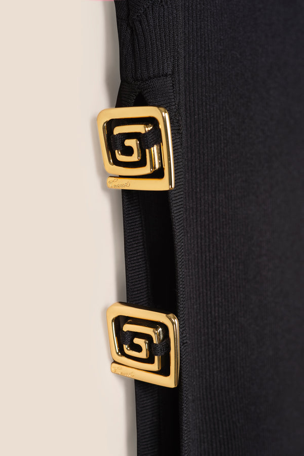 Robe courte plissée en maille