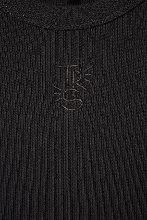 Débardeur noir à broderie