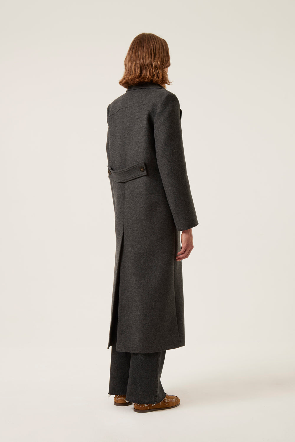 Manteau long en laine