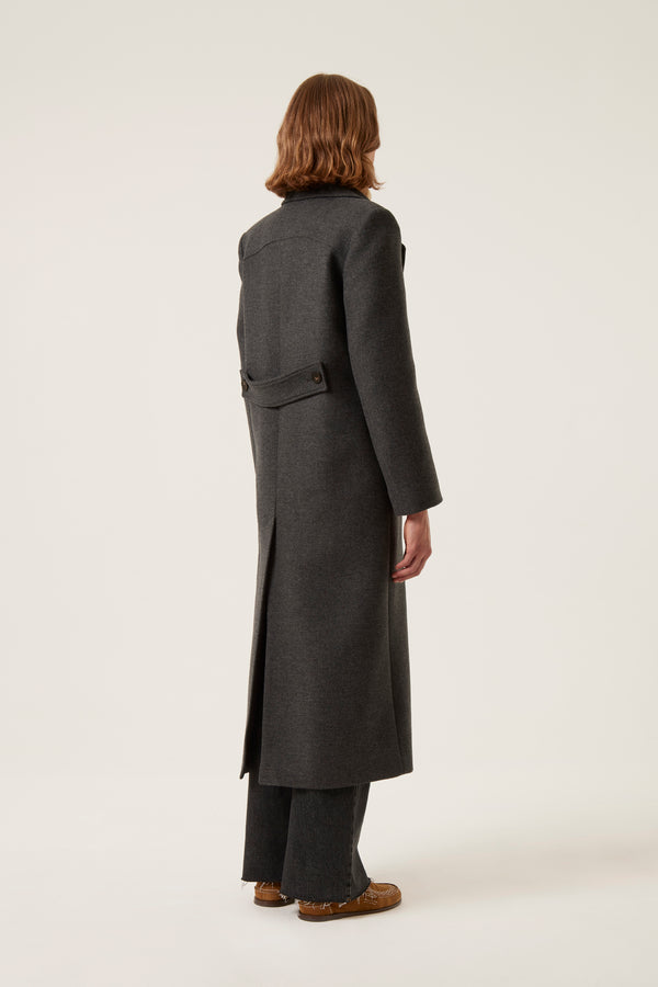 Manteau long en laine