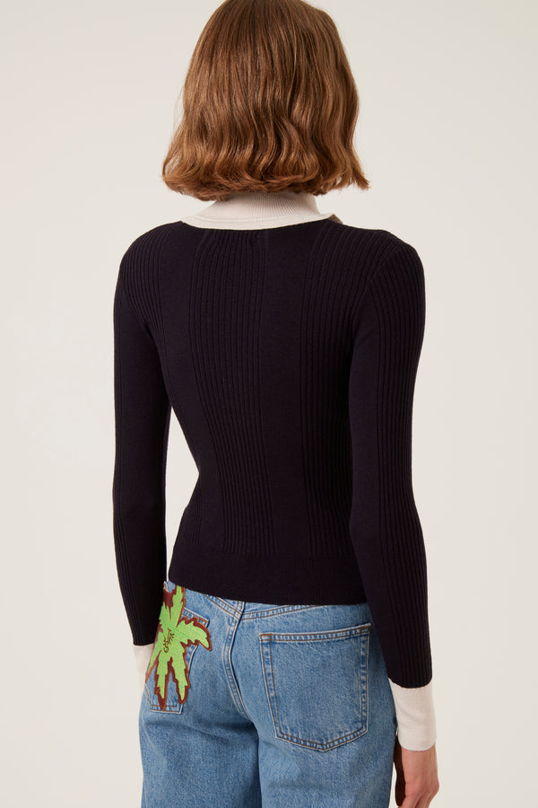 Pull à col cheminée