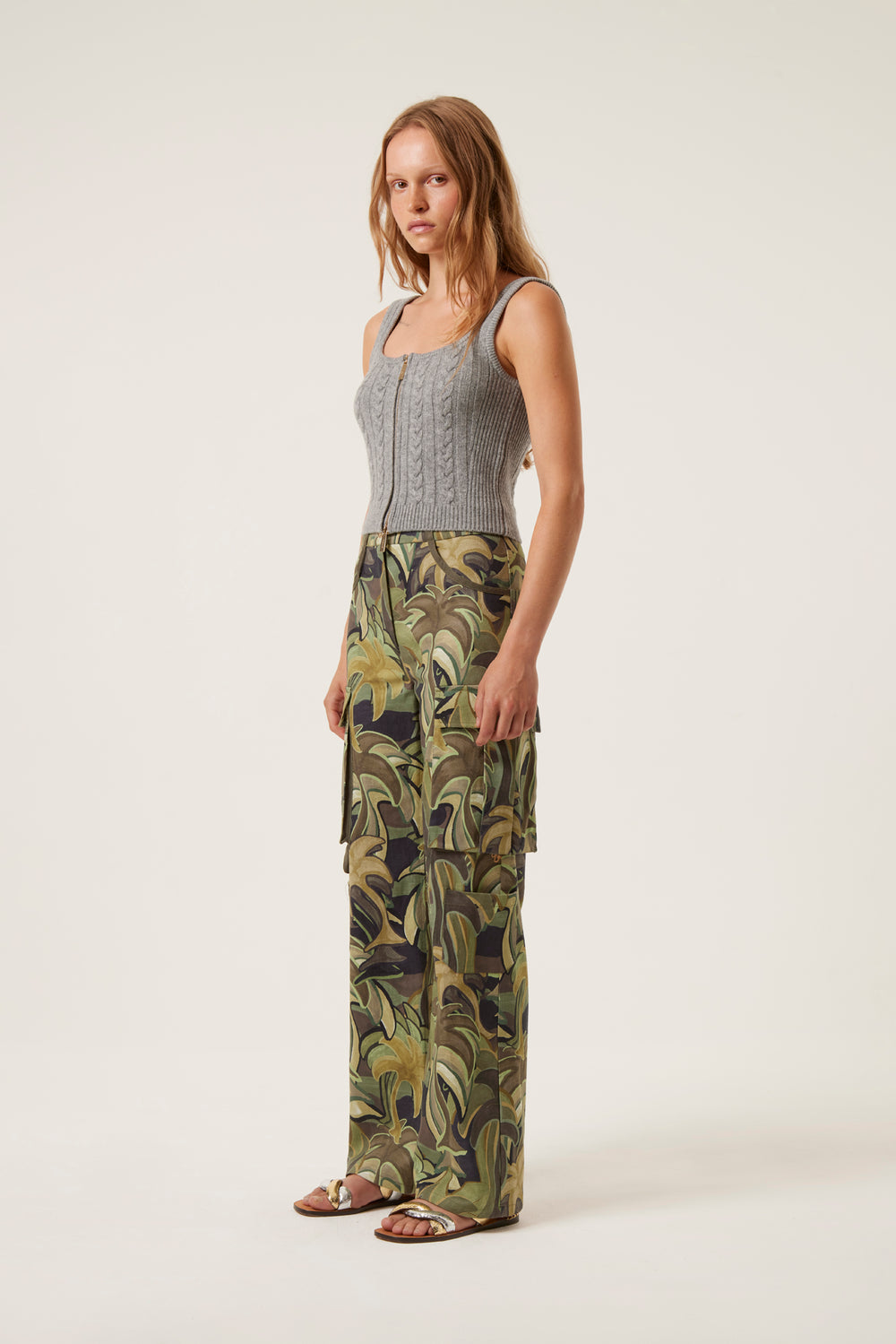 Palm tree pattern pants