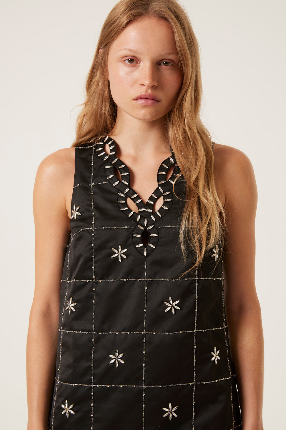 Short satin dress