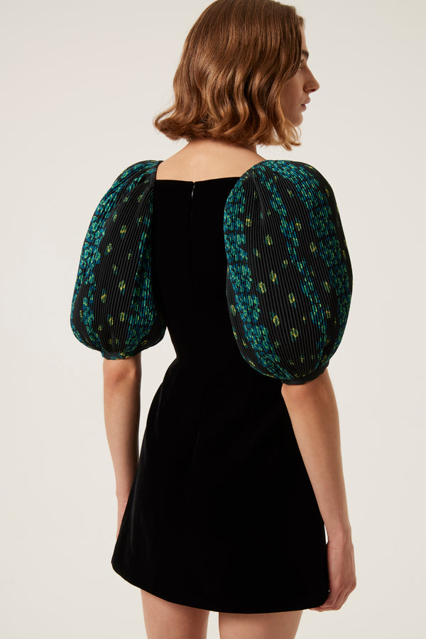 Robe courte bi-matière