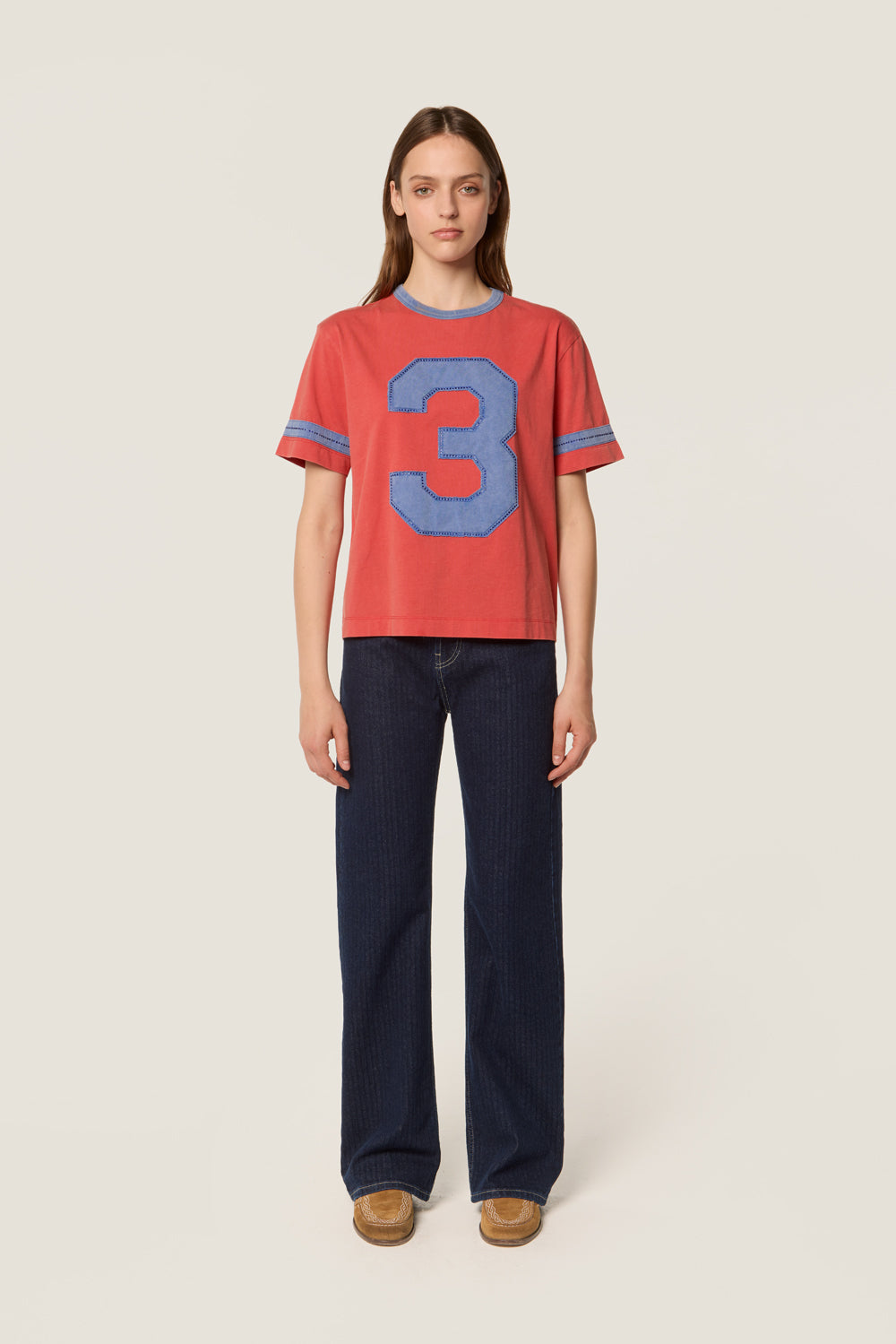 T-shirt with yoke