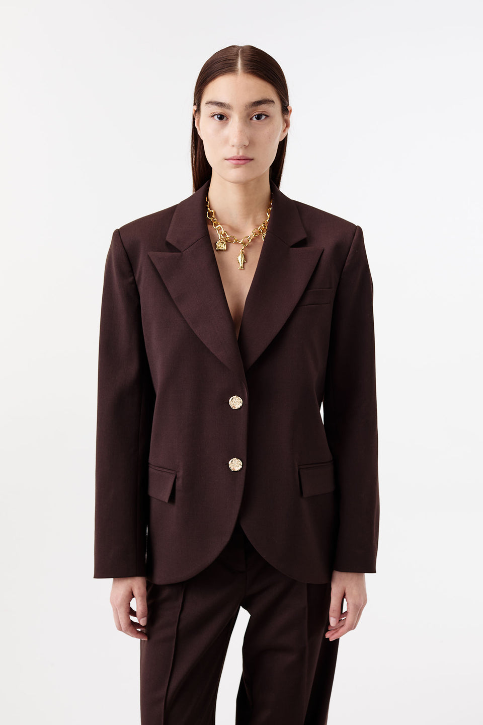 Veste de tailleur à martingale