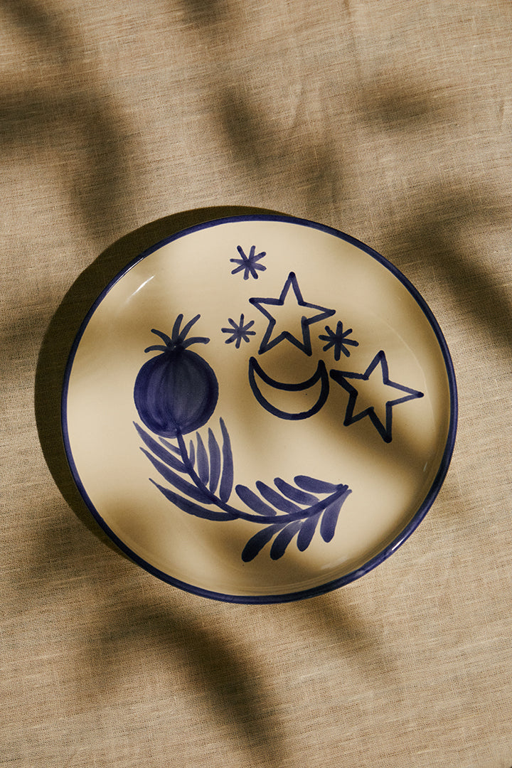 Assiette à dessert LUNA - Tresse Paris