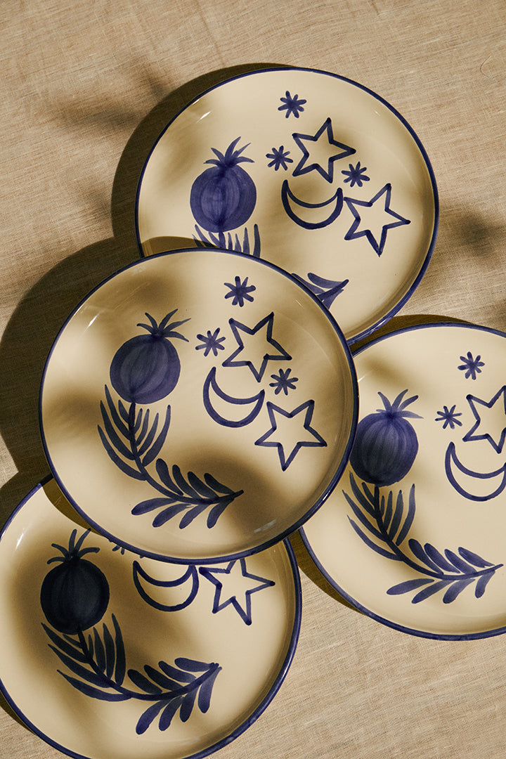 Assiette à dessert LUNA - Tresse Paris