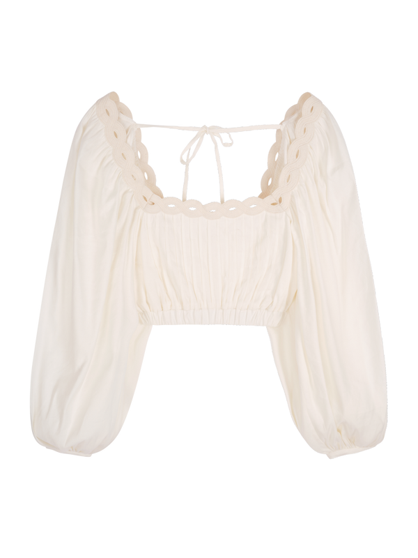 Top court dos nu détail de tresse