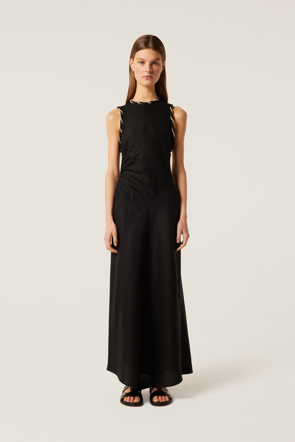 Long dress with rhinestone twist