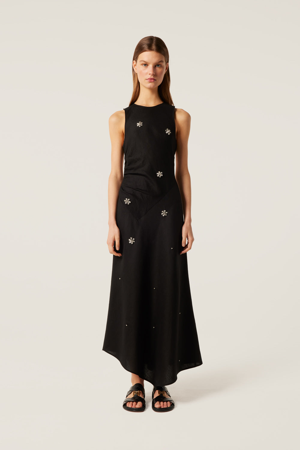 Rhinestone backless dress
