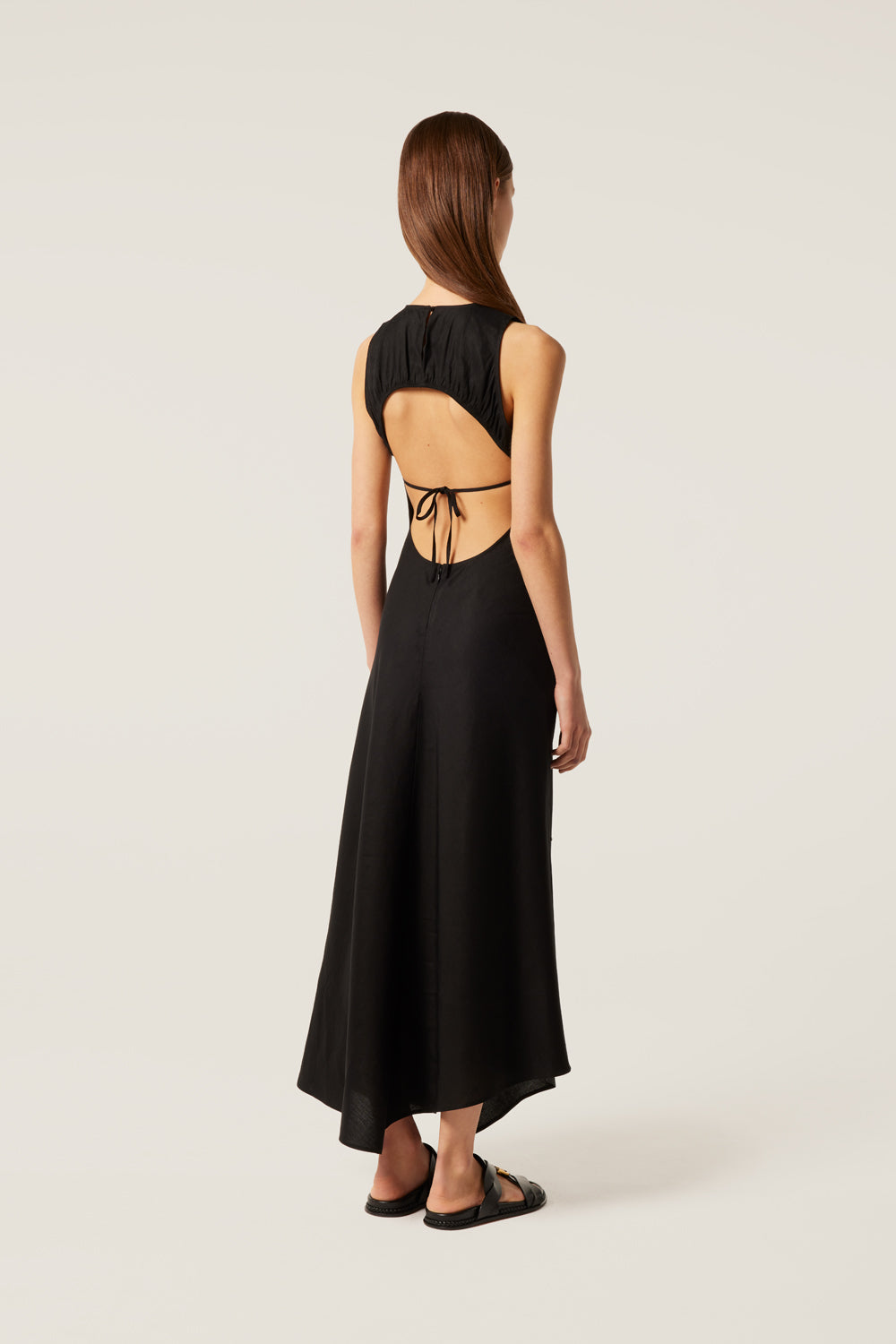 Rhinestone backless dress