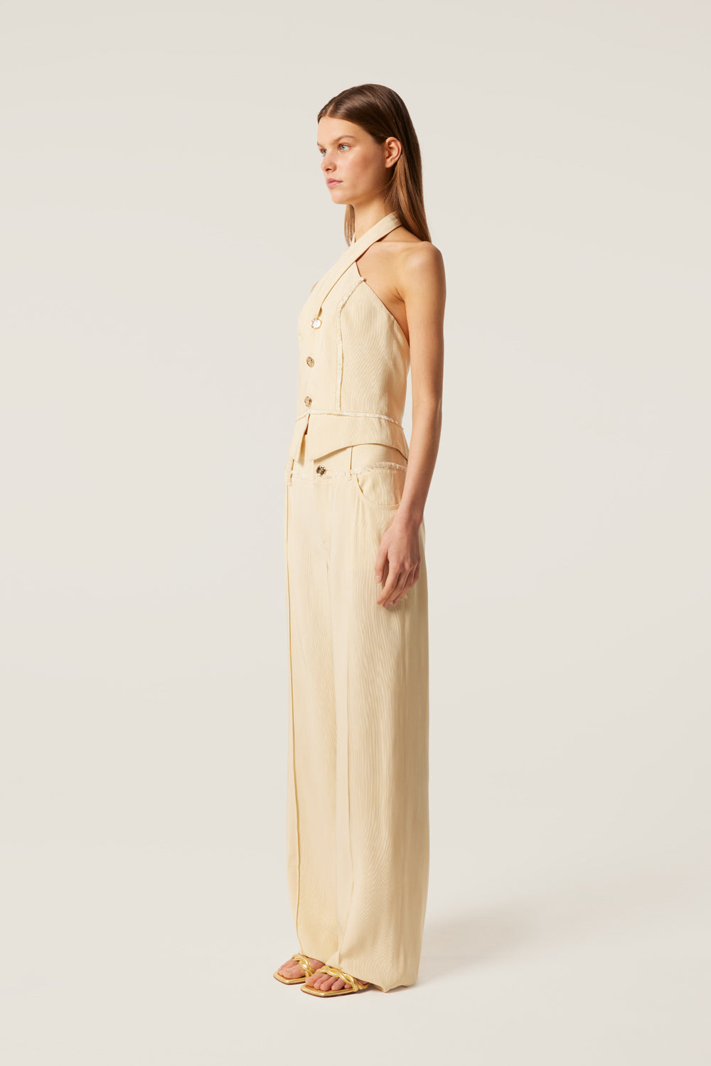 Pantalon tailleur taille haute