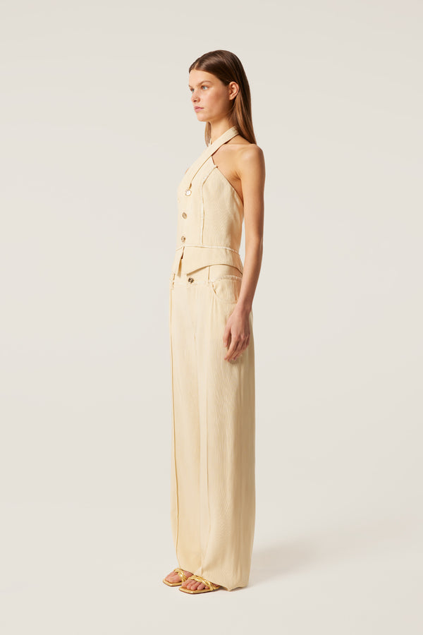 Pantalon tailleur taille haute