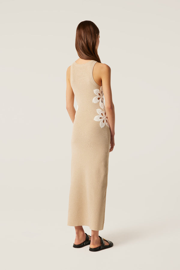 Mesh dress with flowers