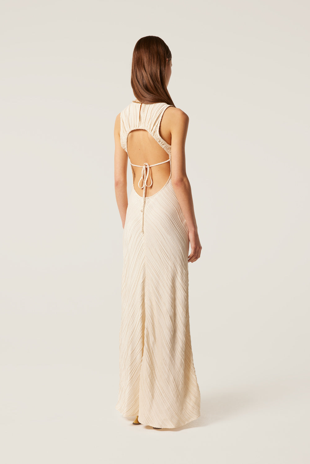 Robe longue texturée