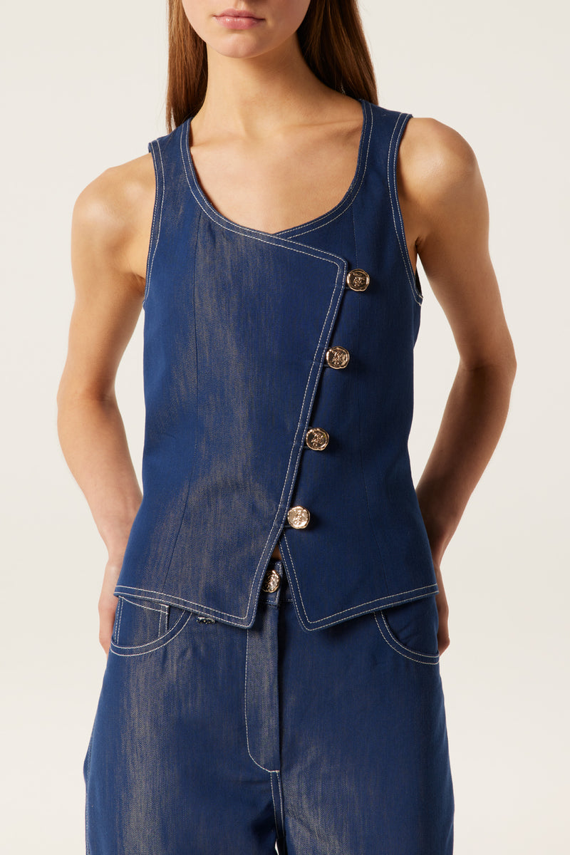 Backless tie top