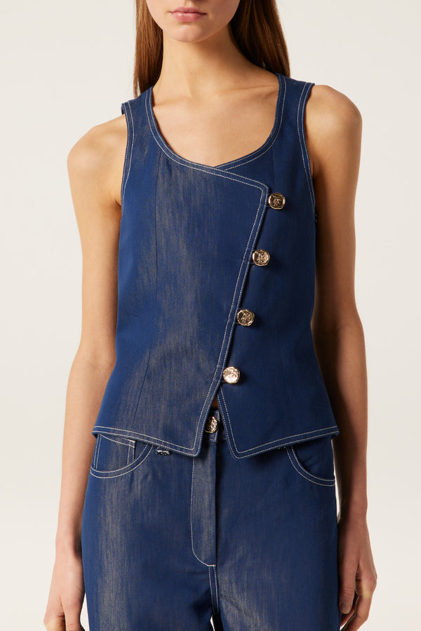 Backless tie top