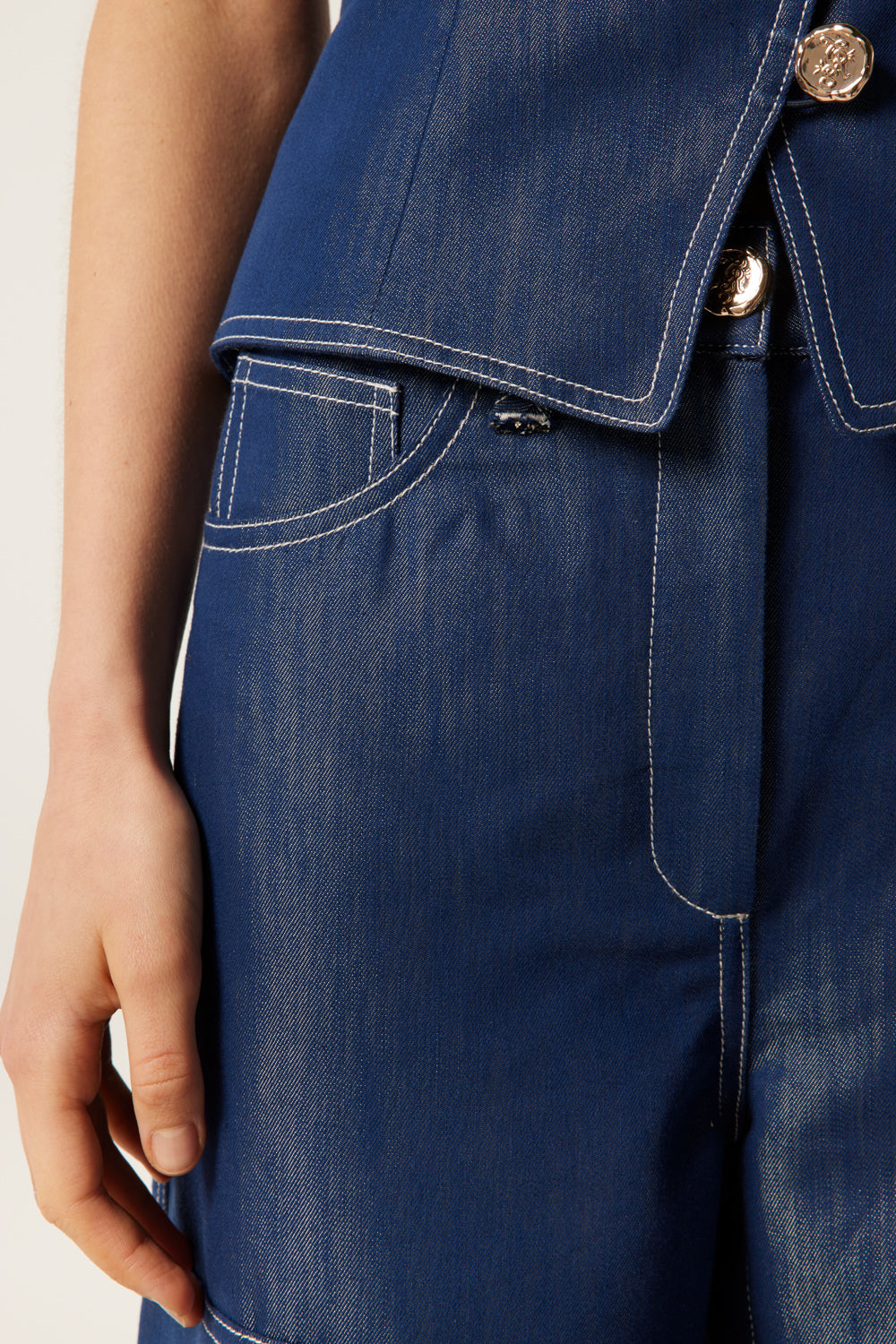 Pantalon à empiècements