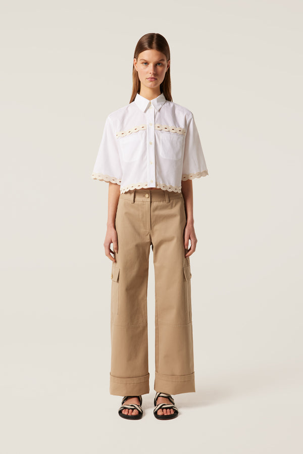 Pantalon cargo à tresses
