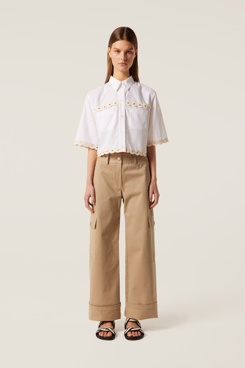 Pantalon cargo à tresses