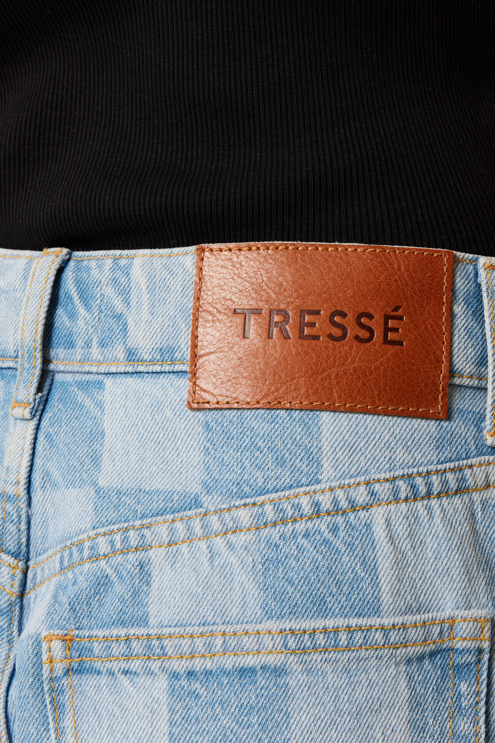 Denim à motif damier