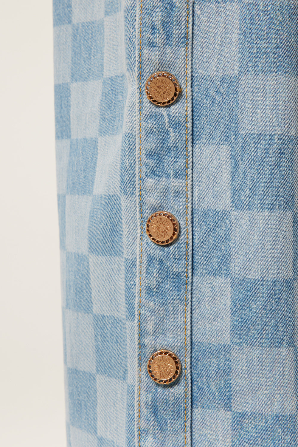 Checkerboard denim