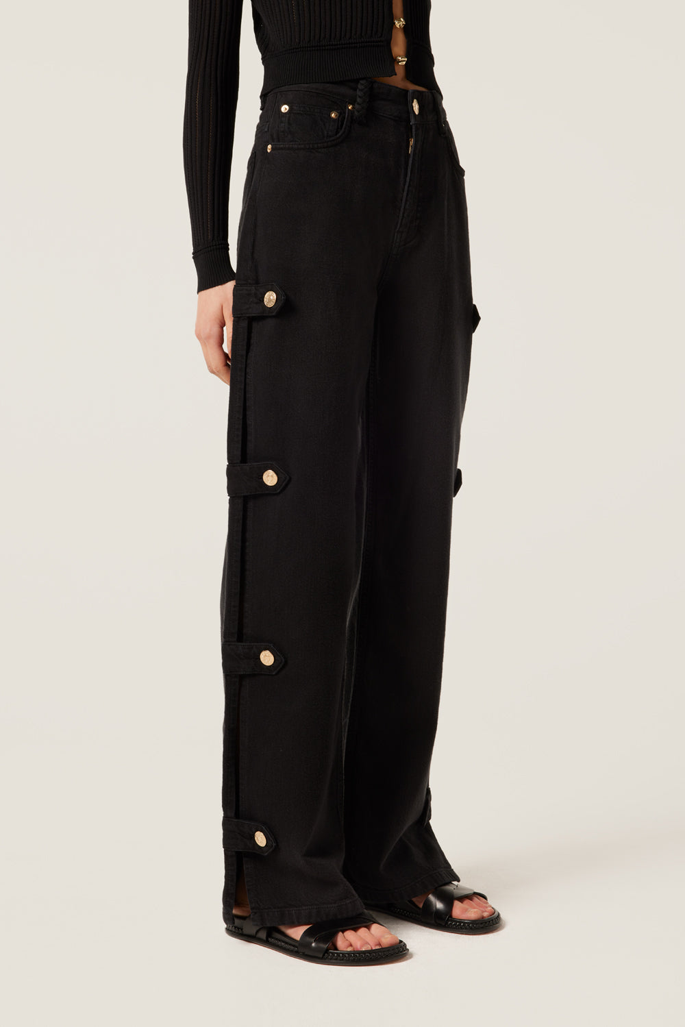 Pantalon à ouvertures boutonnées