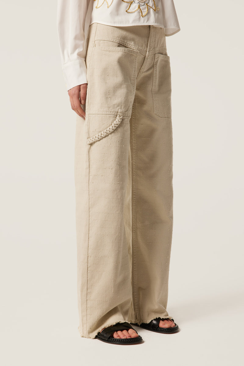 Denim texturé argile