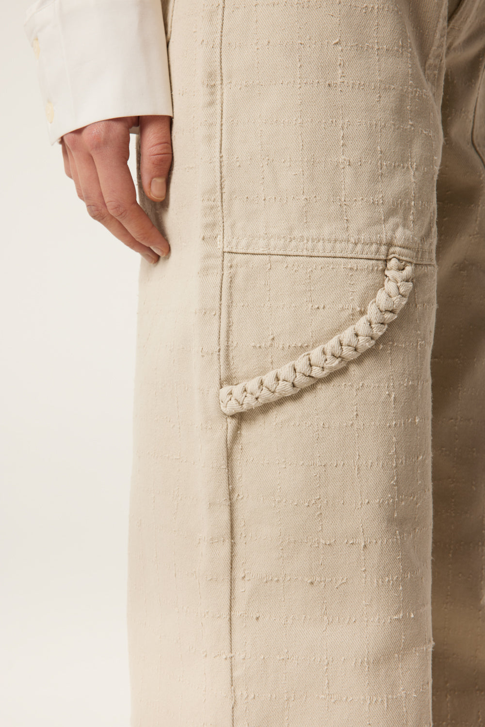 Denim texturé argile