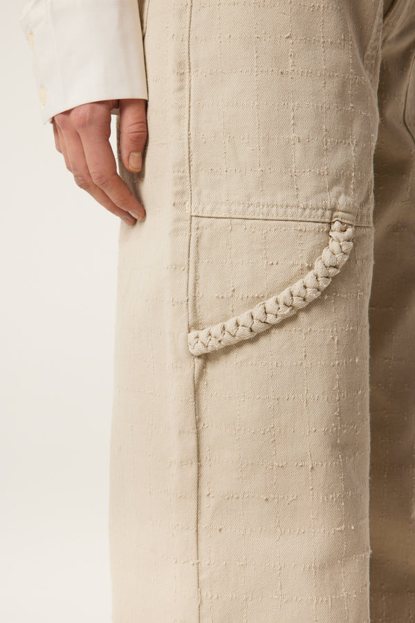 Denim texturé argile