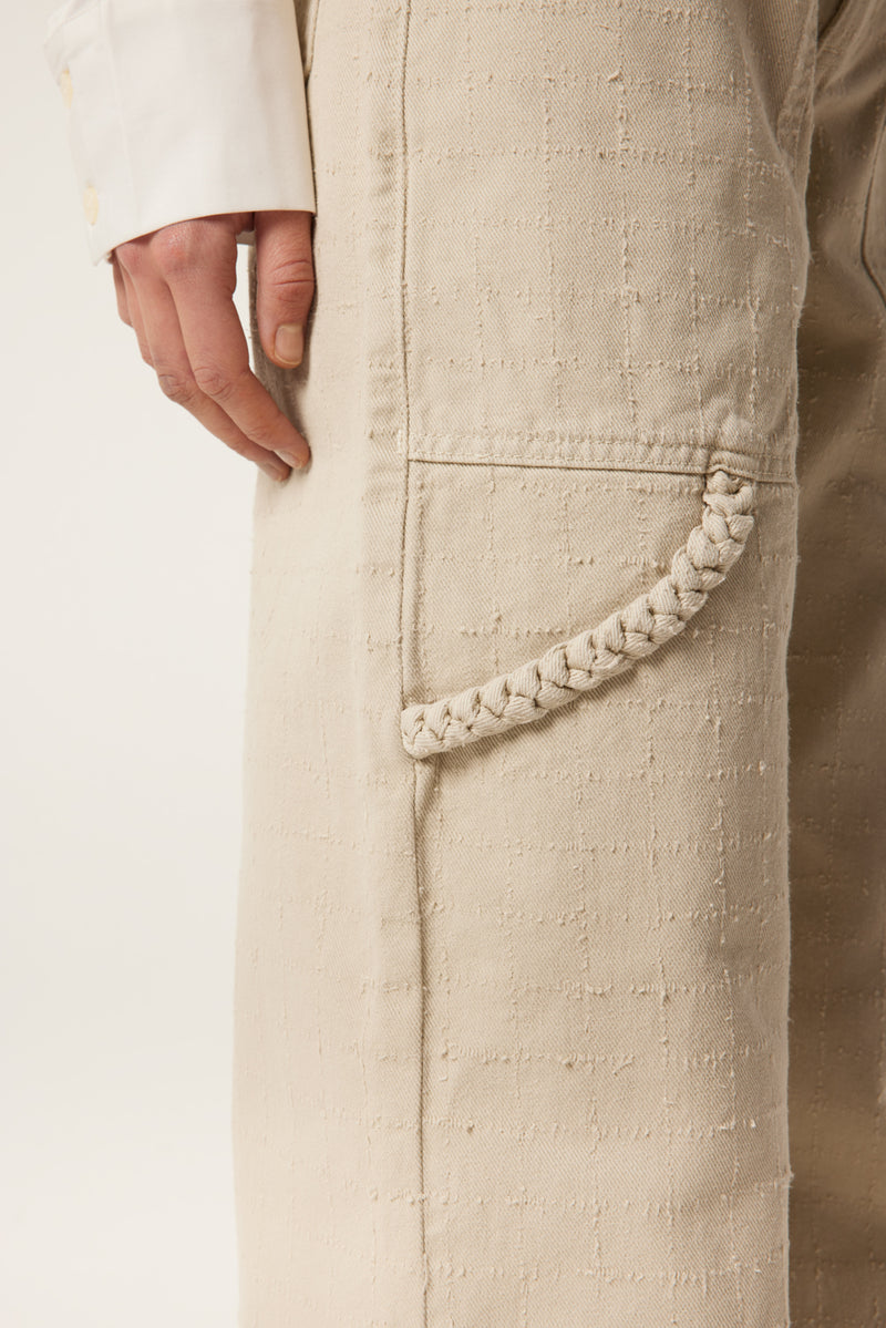 Denim texturé argile