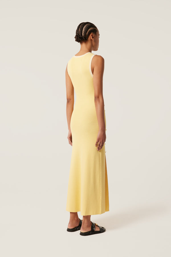 Asymmetrical opening dress