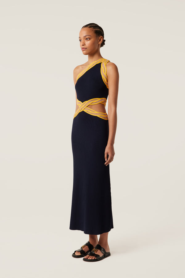 Crochet braid knit dress