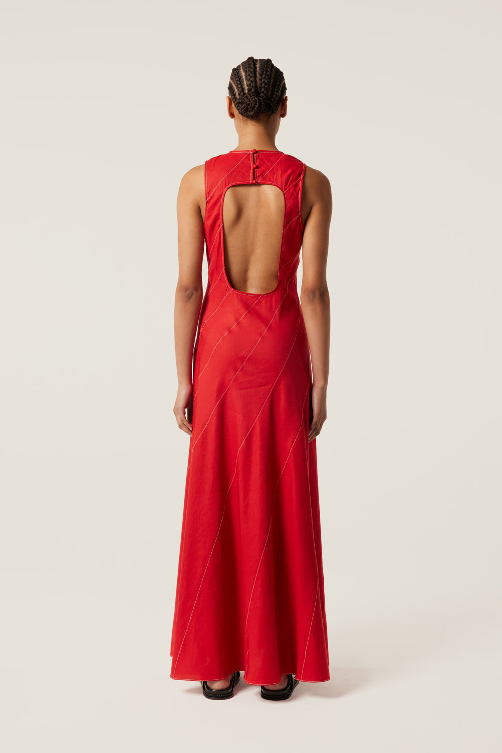 Red cutout dress