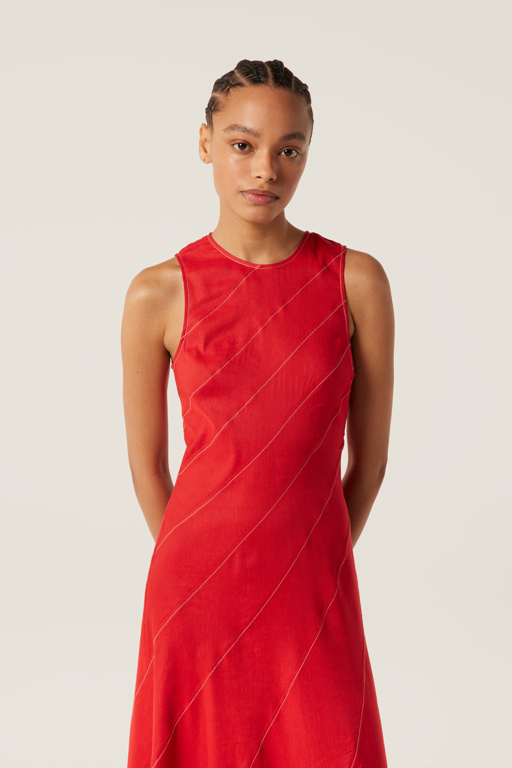 Red cutout dress